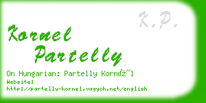 kornel partelly business card